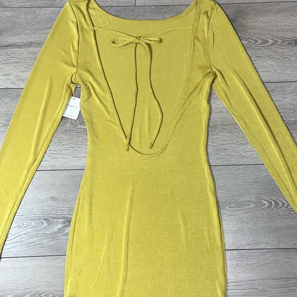 NWT Intimately Free People Call Me Later Mini Dress Ceylon Yellow - Picture 15 of 16